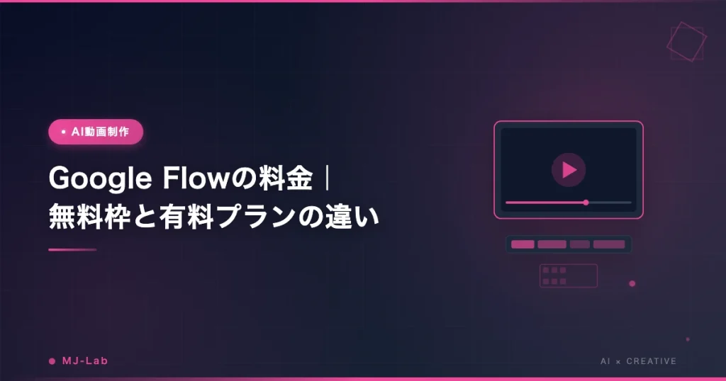 Google Flowの料金｜無料枠と有料プランの違い