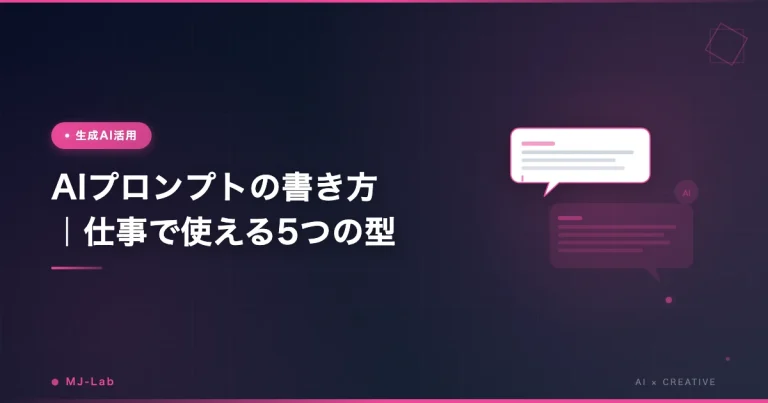 AIプロンプトの書き方｜仕事で使える5つの型
