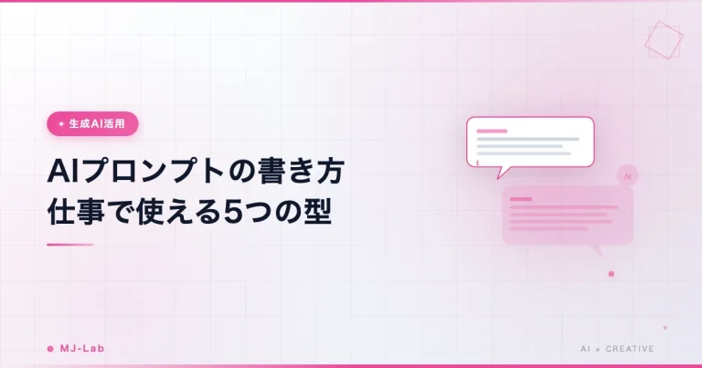AIプロンプトの書き方｜仕事で使える5つの型