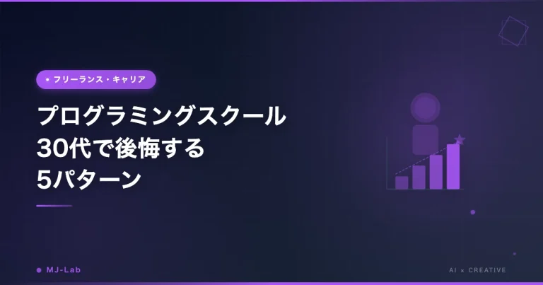 プログラミングスクール30代で後悔する5パターン