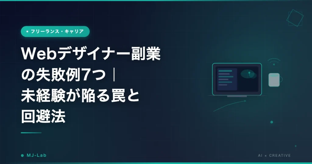 Webデザイナー副業の失敗例7つ｜未経験が陥る罠と回避法【2026年】